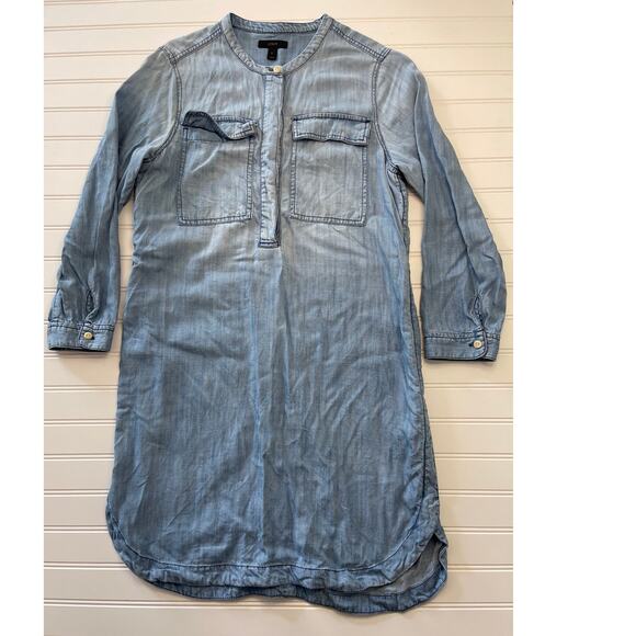 J. Crew Denim Jean Shirt Dress - Size Women's Small - Picture 1 of 8